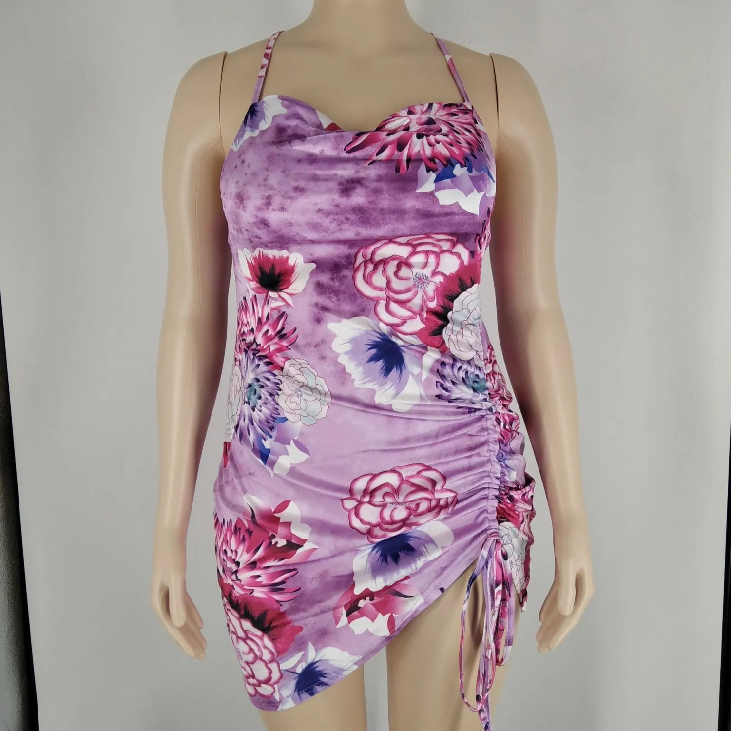 Plus Size Women Printed Sling Bodycon Dress 12 Plus Size Women Printed Sling Bodycon Dress - Image 10