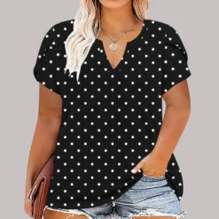 Summer Loose Printed Short Sleeve T-Shirt Plus Size Women's Tops -Plus Size Dresses Shop 74782185fba61e00