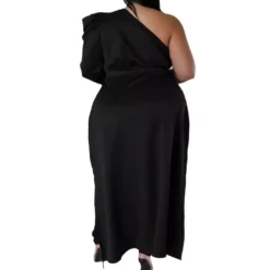 Summer Women Clothing Sexy Irregular Solid One Shoulder Sleeve Top -Plus Size Dresses Shop 750317249c1dead1