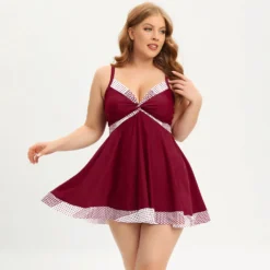 Plus Size Swimsuit Women'S Spa High Waist Swimming Dress Shorts Two Piece Set -Plus Size Dresses Shop 758e5fe40ca2ad81