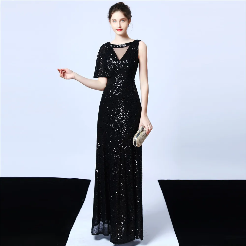 Plus Size Beauty Sequins Long Formal Party Evening Dress 12 Plus Size Beauty Sequins Long Formal Party Evening Dress - Image 10