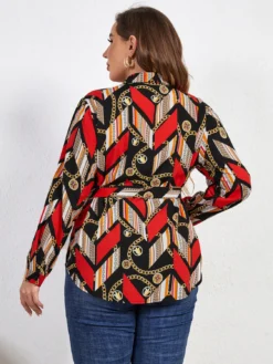 Women Loose Long Sleeve Printed Shirt -Plus Size Dresses Shop 76d19bad38e4eb66