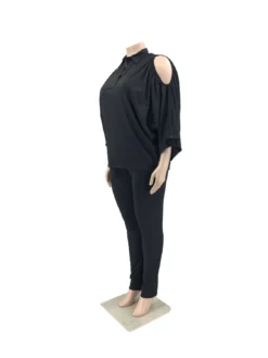 Fashion Women'S Solid Color Cutout Batwing Sleeve Casual Two Piece Plus Size Women'S Pants Set 16 Fashion Women'S Solid Color Cutout Batwing Sleeve Casual Two Piece Plus Size Women'S Pants Set -Plus Size Dresses Shop 76e0bb43263bb89a