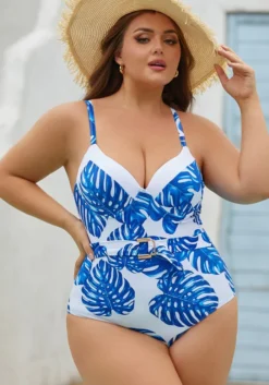 Bikini Digital Print Push Up Slim Fit Plus Size Swimsuit -Plus Size Dresses Shop 78763c704d80ce13