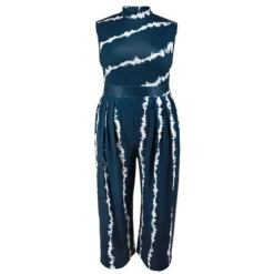 Plus Size Women Sleeveless Stand Collar Jumpsuit -Plus Size Dresses Shop 78ba3d8e2b133eaa