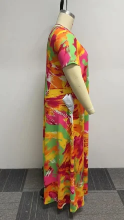 Sexy Printed Plus Size Print V Neck Loose Dress 12 Sexy Printed Plus Size Print V Neck Loose Dress -Plus Size Dresses Shop 78c150e035c86244