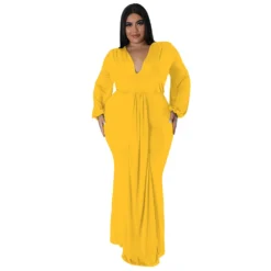 Fall Fashion Plus Size Women's Sexy Nightclub Dress Irregular V-Neck Dress -Plus Size Dresses Shop 78d0ae68741f3f00