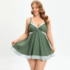 Plus Size Swimsuit Women'S Spa High Waist Swimming Dress Shorts Two Piece Set -Plus Size Dresses Shop 792687e58182e5c1