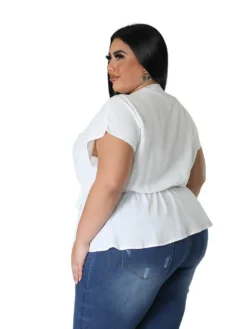 Plus Size Women Solid Belt Short Sleeve Shirt -Plus Size Dresses Shop 7a74aac600cbb807