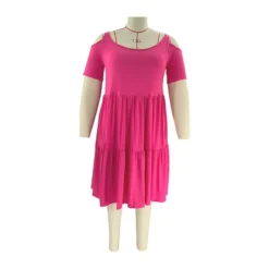 Summer Sexy Solid Round Neck Cutout Short Sleeve Plus Size Women Clothes Fashion Casual Dress 35 Summer Sexy Solid Round Neck Cutout Short Sleeve Plus Size Women Clothes Fashion Casual Dress -Plus Size Dresses Shop 7b1b94e5fee6869b