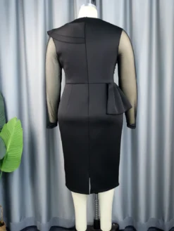 Women See-Through Mesh Beading Ruffle Edge Dress 32 Women See-Through Mesh Beading Ruffle Edge Dress -Plus Size Dresses Shop 7bc443ba7b7d81e9