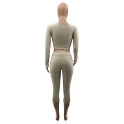 Autumn And Winter Plus Size Women's Solid Color Long Sleeve 7-Point Pants Sexy Casual Two Piece Set 30 Autumn And Winter Plus Size Women's Solid Color Long Sleeve 7-Point Pants Sexy Casual Two Piece Set -Plus Size Dresses Shop 7c8fa8d016ad12c3