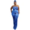 Plus Size Women Sexy Strapless Printed Wide Leg Jumpsuit -Plus Size Dresses Shop 7d2f9f416c8acab3