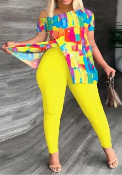 Women Sexy Off-Shoulder Casual Print Top And Pants Two-Piece Set 11 Women Sexy Off-Shoulder Casual Print Top And Pants Two-Piece Set -Plus Size Dresses Shop 7dd3e86866e1889d