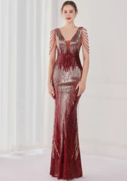Plus Size Beauty Long Sequin Costume Formal Party Evening Dress -Plus Size Dresses Shop 7e213acdd98e065a