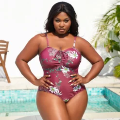 Plus Size Women Printed Swimwear