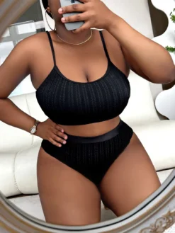 Plain Camisole Plus Size Sexy Bikini Swimsuit -Plus Size Dresses Shop 7ea212ff5abddd04