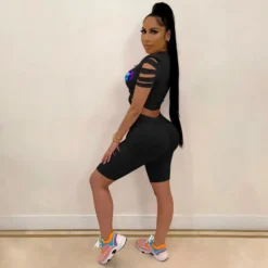 Plus Size Women Summer Print Short Sleeve Top And Short Two-Piece Set 14 Plus Size Women Summer Print Short Sleeve Top And Short Two-Piece Set -Plus Size Dresses Shop 7f7f05152926ef45