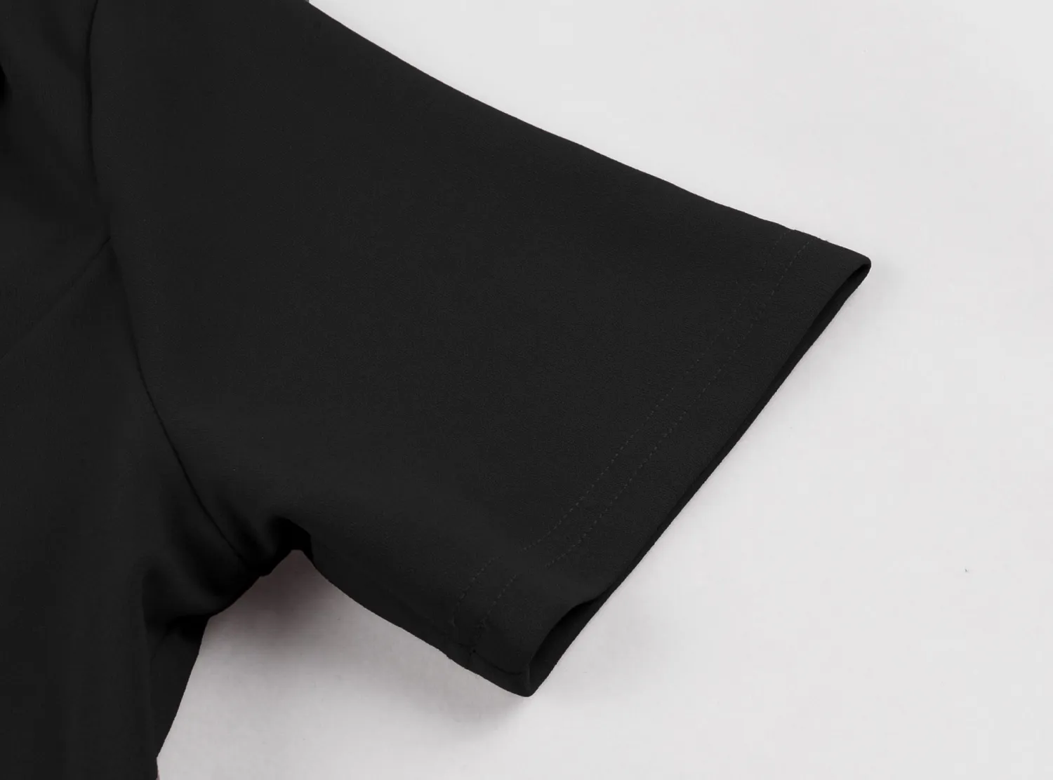 Plus Size Women Loose Turndown Collar Short Sleeve Button Dress 12 Plus Size Women Loose Turndown Collar Short Sleeve Button Dress - Image 10