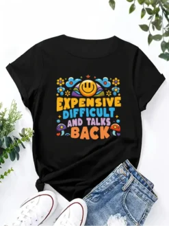 Plus Size Women Style Trendy Printed Summer Short Sleeve T-Shirt -Plus Size Dresses Shop 80b5bf9771b85dfd