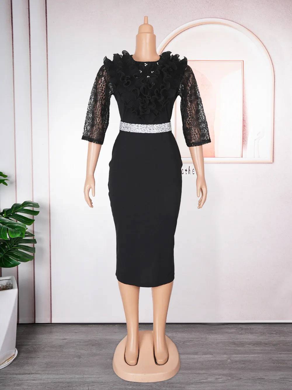 Plus Size African Women Clothing Career Bodycon Dress 16 Plus Size African Women Clothing Career Bodycon Dress - Image 14