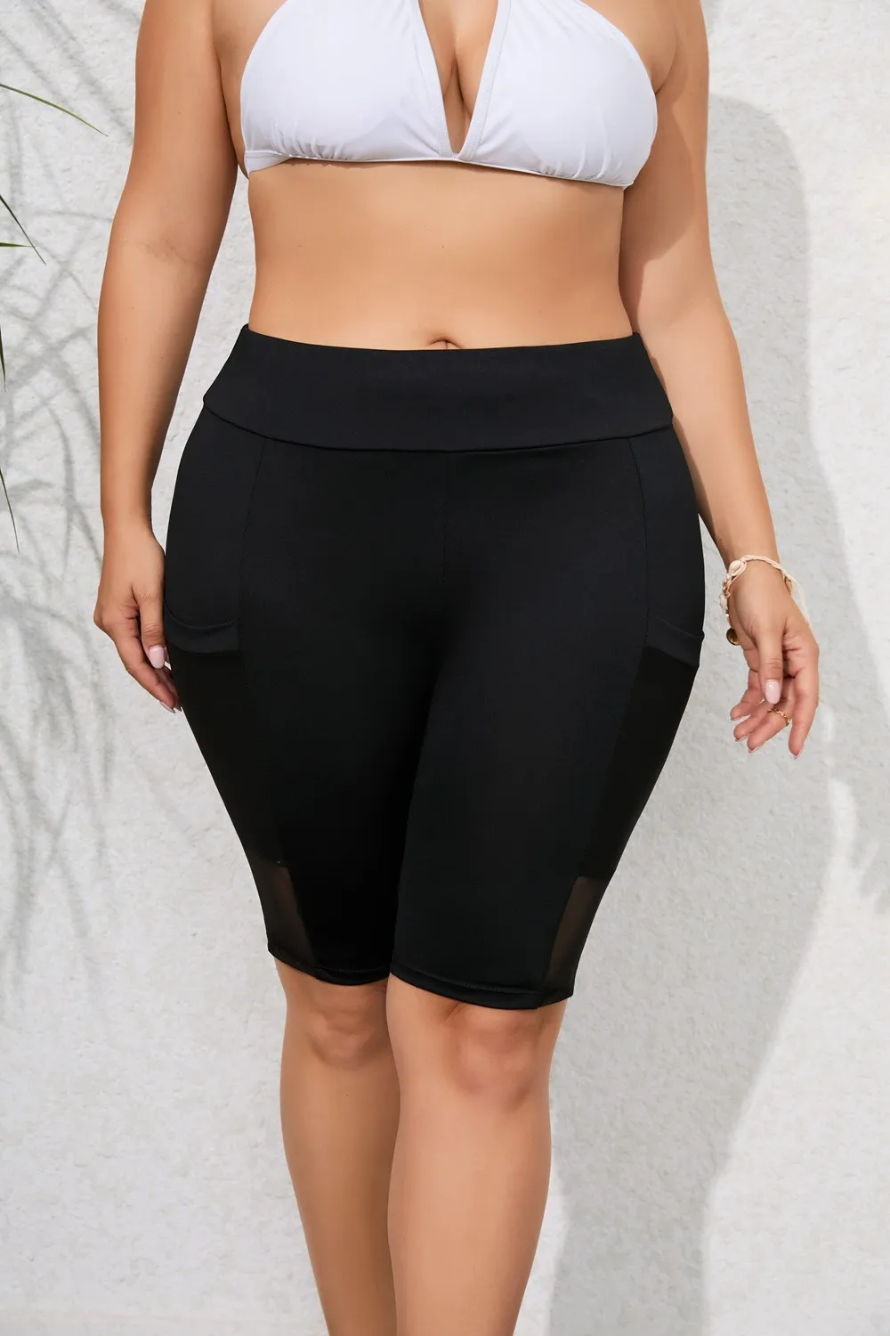 Plus Size Women Solid Swim Shorts 9 Plus Size Women Solid Swim Shorts - Image 7