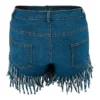 Plus Size Women's Denim Fringed Shorts -Plus Size Dresses Shop 82bc5db47eda8ded