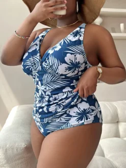 Plus Size Printing One-Piece Swimsuit -Plus Size Dresses Shop 82eadde691f8bf56