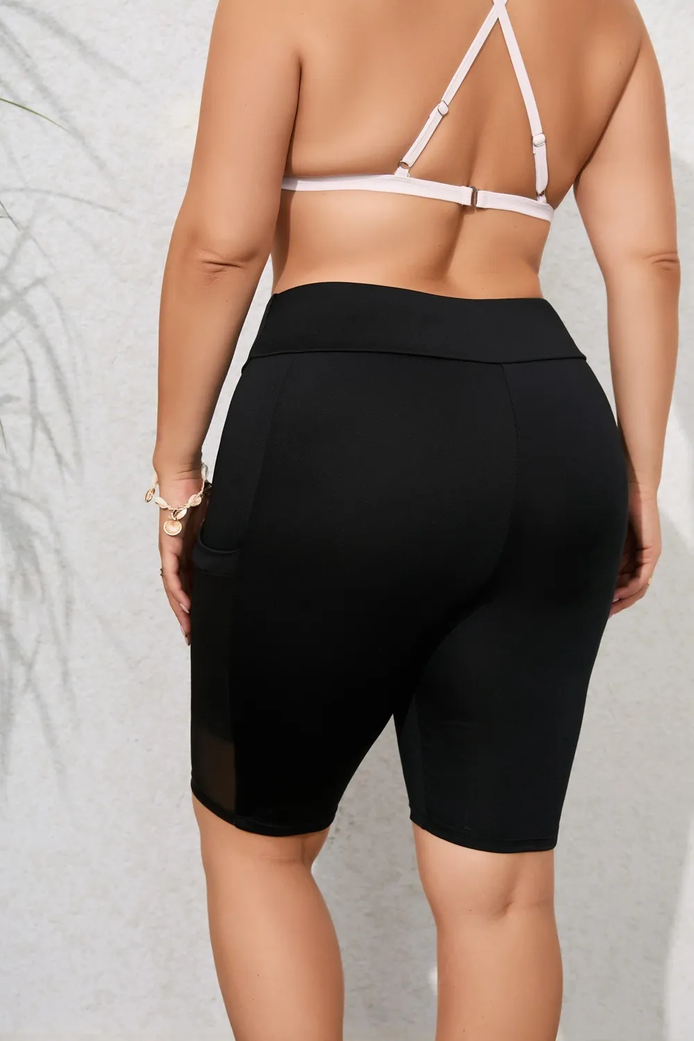 Plus Size Women Solid Swim Shorts 8 Plus Size Women Solid Swim Shorts - Image 6