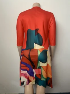 Plus Size Women Irregular Print Casual Dress -Plus Size Dresses Shop 84a502a999d8bbc8