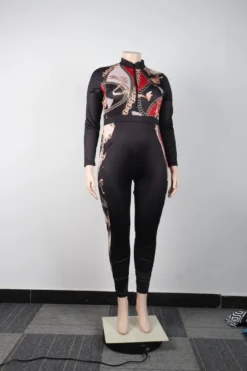 Plus Size Women Sexy Print Patchwork Jumpsuit -Plus Size Dresses Shop 84e9a34115f09466