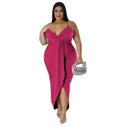 Women'S Solid Straps Sleeveless V-Neck Party Dress -Plus Size Dresses Shop 85938a0e430c4dd2