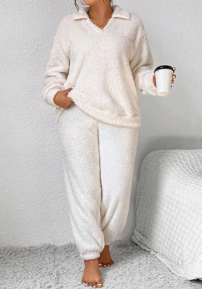 Plus Size Women Winter Solid Top And Pant Casual Two-piece Set 3 Plus Size Women Winter Solid Top And Pant Casual Two-piece Set