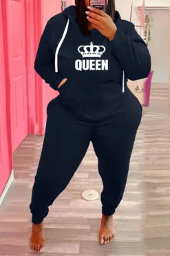 Plus Size Women's Sports Hoodies Pants Casual Two-Piece Set -Plus Size Dresses Shop 875a2180c732f0aa