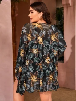 Plus Size Women Printed Mesh Beach Swimwear Three-Piece 10 Plus Size Women Printed Mesh Beach Swimwear Three-Piece -Plus Size Dresses Shop 886b5e6a1524ea30