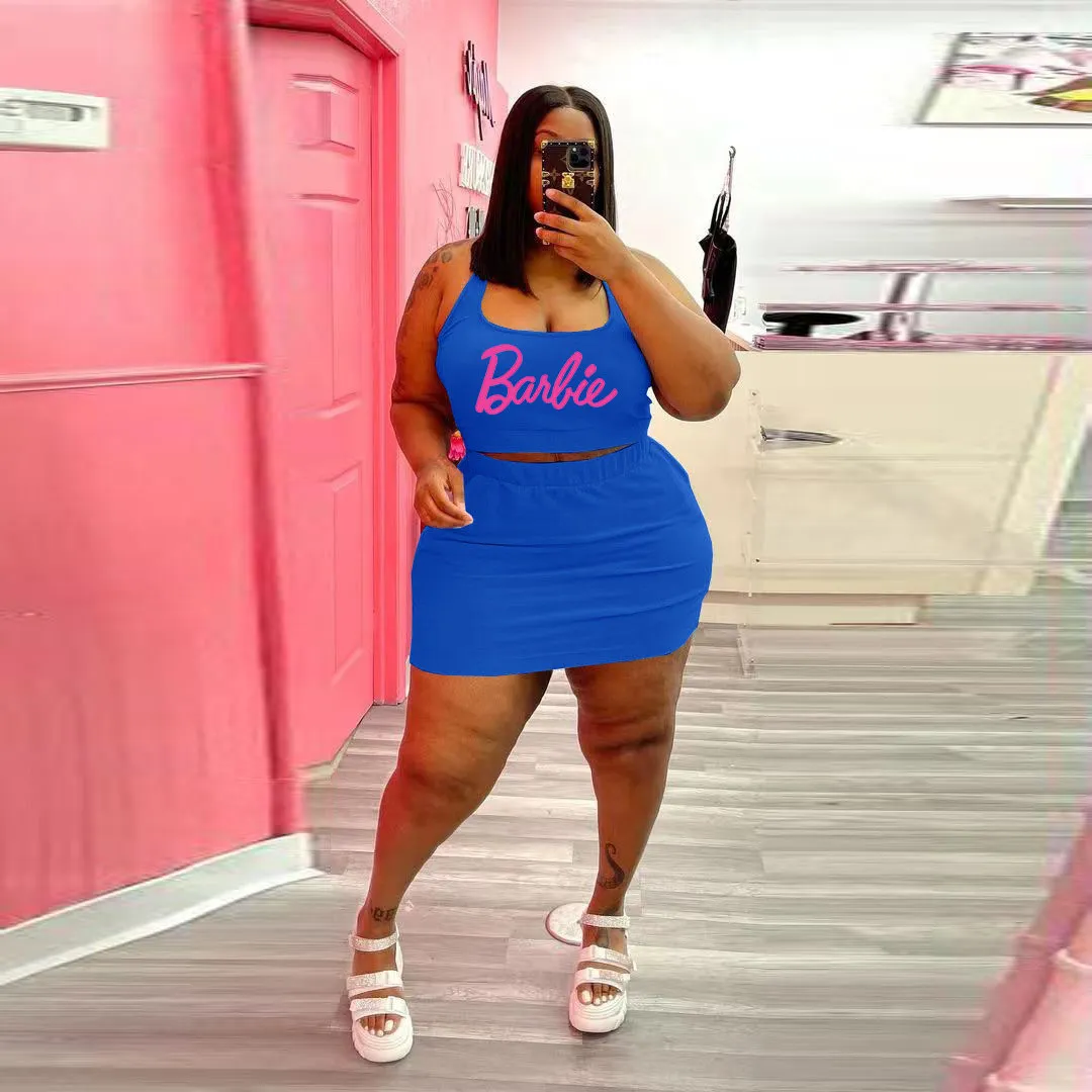 Plus Size Women Sports Casual Top And Skirt Two-piece Set 6 Plus Size Women Sports Casual Top And Skirt Two-piece Set - Image 4