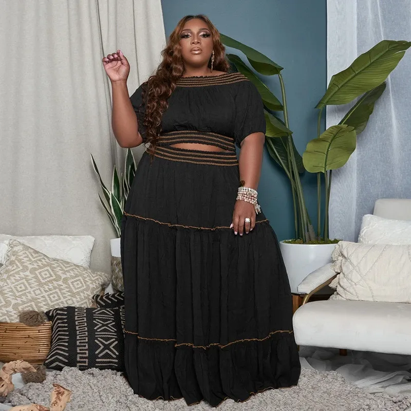 Fashion Spring Fashion Women'S Suit Two Piece Maxi Skirt Set 4 Fashion Spring Fashion Women'S Suit Two Piece Maxi Skirt Set - Image 2