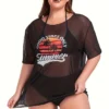 Plus Size Women Mesh Cover-up See-Through Sexy Bikini SwimwearThree-Piece -Plus Size Dresses Shop 899810e2f947ef76