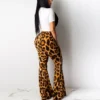 Women'S Sexy Lips Print T-Shirt Leopard Print Bell Bottom Pants Two-Piece Set -Plus Size Dresses Shop 89b0f1a047a088ad