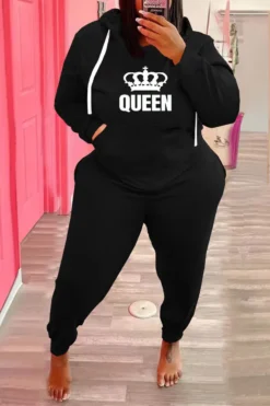 Plus Size Women's Sports Hoodies Pants Casual Two-Piece Set -Plus Size Dresses Shop 8b0c8c4d6bdbc539