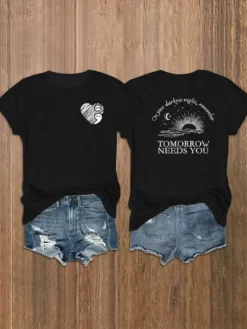 Fashion Style Trendy Pattern Printed Pattern Summer Plus Size Women's Short Sleeve T-Shirt -Plus Size Dresses Shop 8b76b9ea4c085703