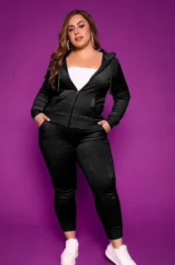 Plus Size Women Fall/Winter Solid Velvet Casual Top And Pant Two-piece Set 32 Plus Size Women Fall/Winter Solid Velvet Casual Top And Pant Two-piece Set -Plus Size Dresses Shop 8bc05628c3b209db