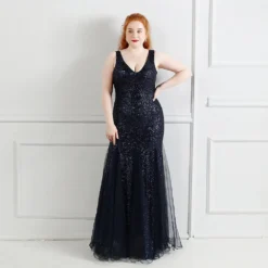 Elegant U-Neck Sleeveless Sequin Plus Size Beauty Long Formal Party Evening Dress 29 Elegant U-Neck Sleeveless Sequin Plus Size Beauty Long Formal Party Evening Dress -Plus Size Dresses Shop 8c28130ee12d3761