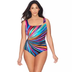 Plus Size Women Active Swimwear Print Backless One Piece Swimwear -Plus Size Dresses Shop 8e58568f388f757d