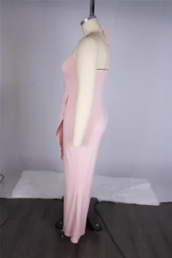 Plus Size Women's Solid Color Sexy Sling Ruffle Drape Jumpsuit -Plus Size Dresses Shop 8e92ffd9e6e65485