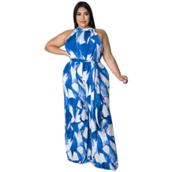 Plus Size Women Holidays Casual Print Sleeveless Jumpsuit -Plus Size Dresses Shop 8ed5865bb78bacc5