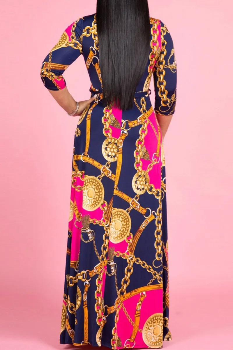 Plus Size Women V-Neck Dress 8 Plus Size Women V-Neck Dress - Image 6