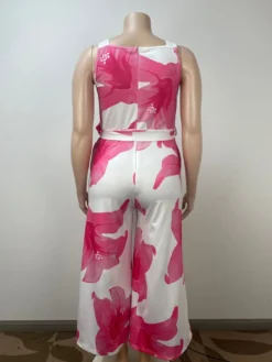 Fashionable Casual Plus Size Printed Sleeveless Jumpsuit -Plus Size Dresses Shop 90d5a3040bd021d8