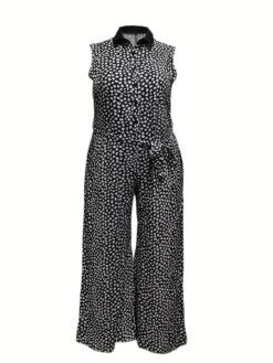 Floral Long Plus Size Jumpsuit With Pockets -Plus Size Dresses Shop 916906ad24103693