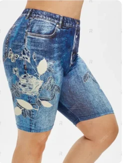 Plus Size Women Print Basic Short Cycling Shorts -Plus Size Dresses Shop 92c335a13b274801